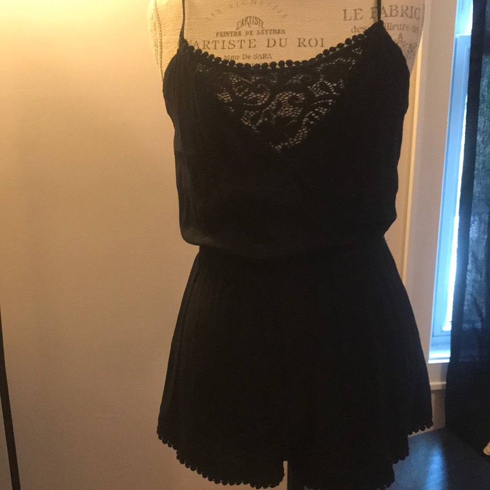 Black lace romper